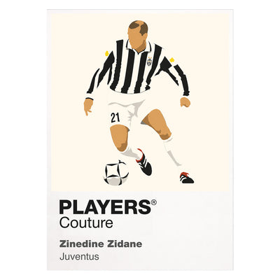 Zinedine Zidane Juventus Icon Frame — White