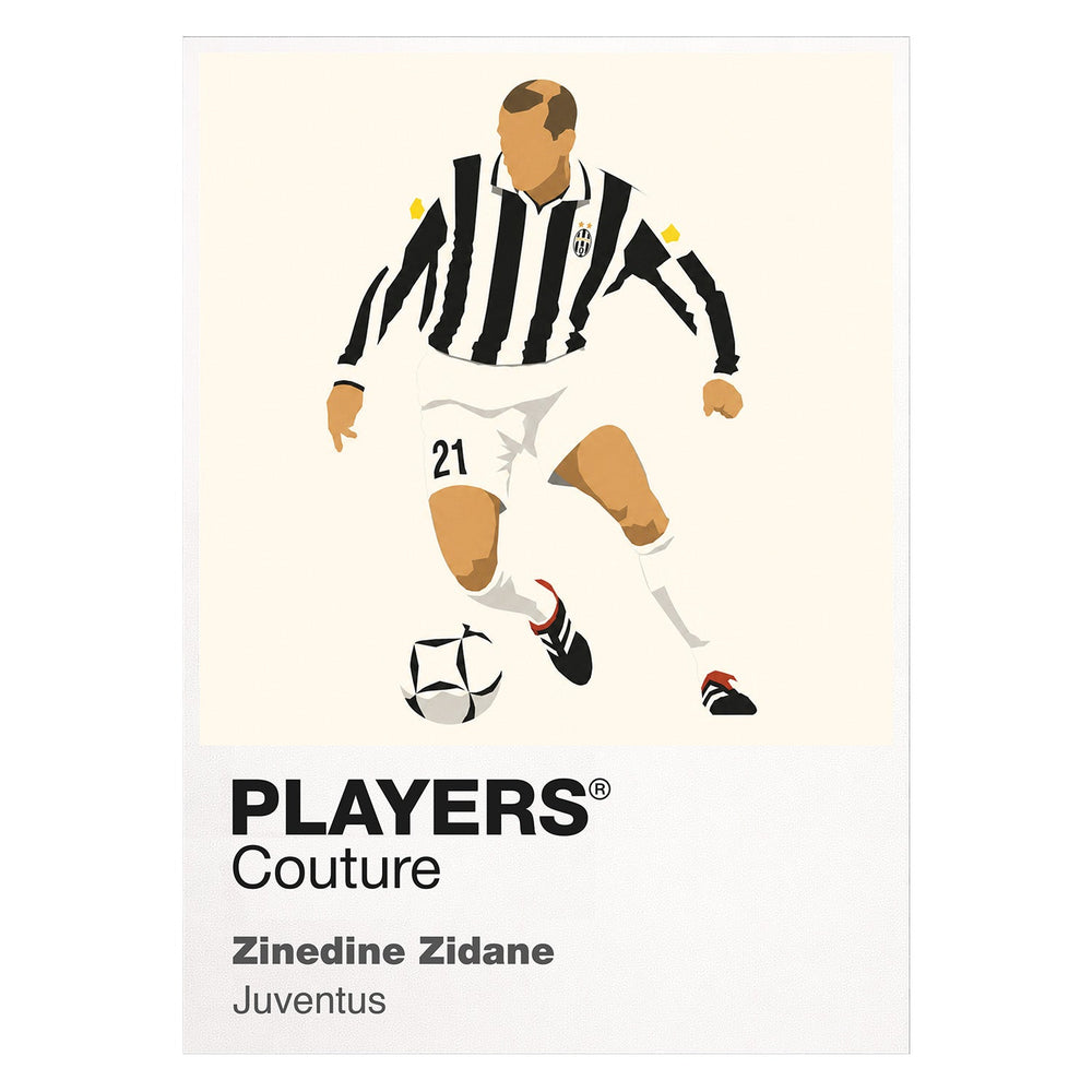Zinedine Zidane Juventus Icon Frame — White