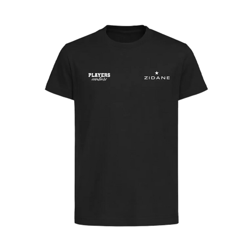 Zinedine Zidane t-shirt – black kids' t-shirt featuring the Zinedine Zidane Players Couture logo
