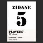 Zinedine Zidane 5 Football Shirt Frame Men's Hoodie – black close-up detail shot of the Zinedine Zidane 5 Football Players