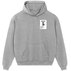 Zinedine Zidane 5 Football hoodie – grey men's hoodie featuring the Zinedine Zidane 5 Football Players Couture logo