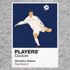 Zinedine Zidane Real Madrid Icon Frame — Pantone-style player illustration art card