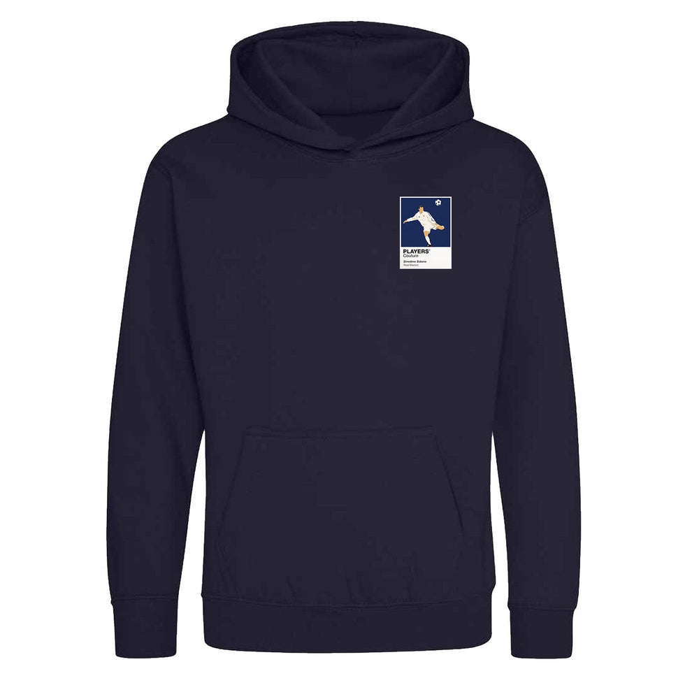 Zinedine Zidane Real Madrid Icon Frame Kids Hoodie — Navy