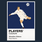 Zinedine Zidane Real Madrid Icon Frame — Pantone-style player illustration art card