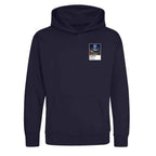 Zinedine Zidane Real Madrid Icons in Lights Frame Kids Hoodie in Navy