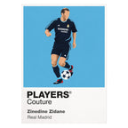 Zinedine Zidane Real Madrid navy away Icon Frame artwork on white