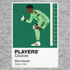 Zion Suzuki Aston Villa goalkeeper Icon Frame artwork in grey
