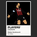 Zlatan Ibrahimović AC Milan black Icon Frame artwork detail