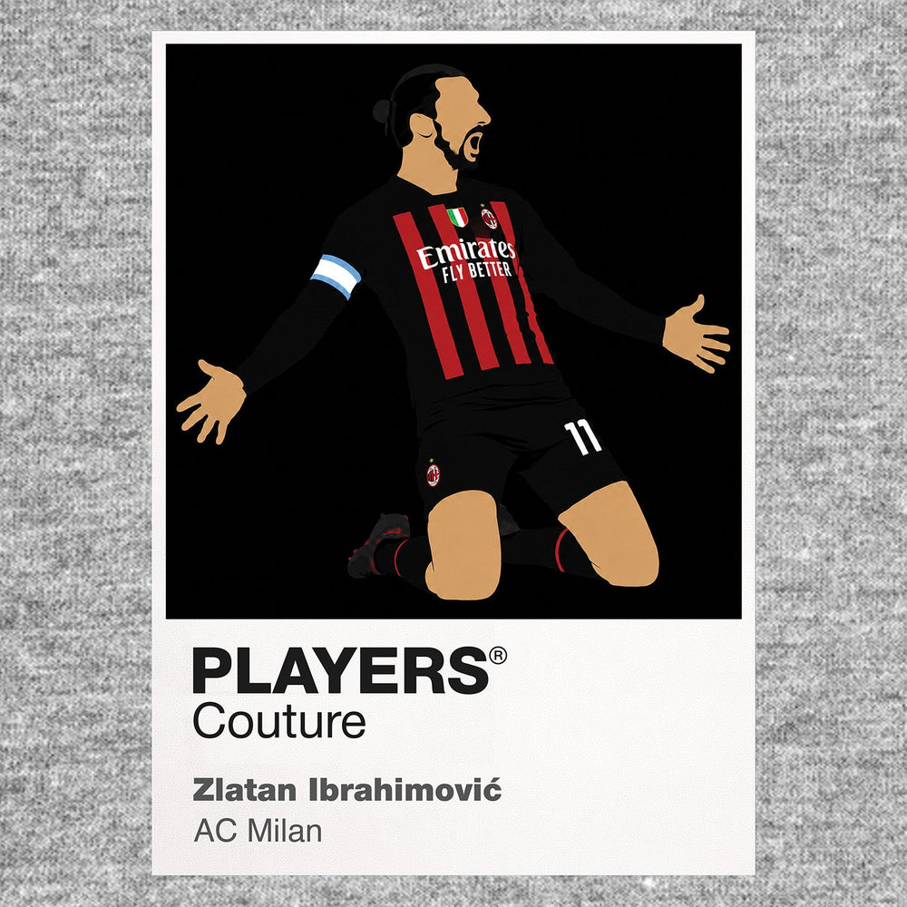 Zlatan Ibrahimović AC Milan grey Icon Frame artwork detail