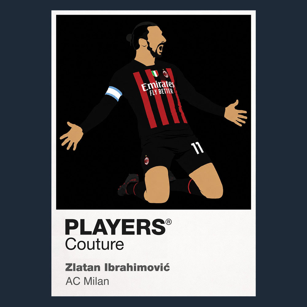 Zlatan Ibrahimović AC Milan navy Icon Frame artwork detail