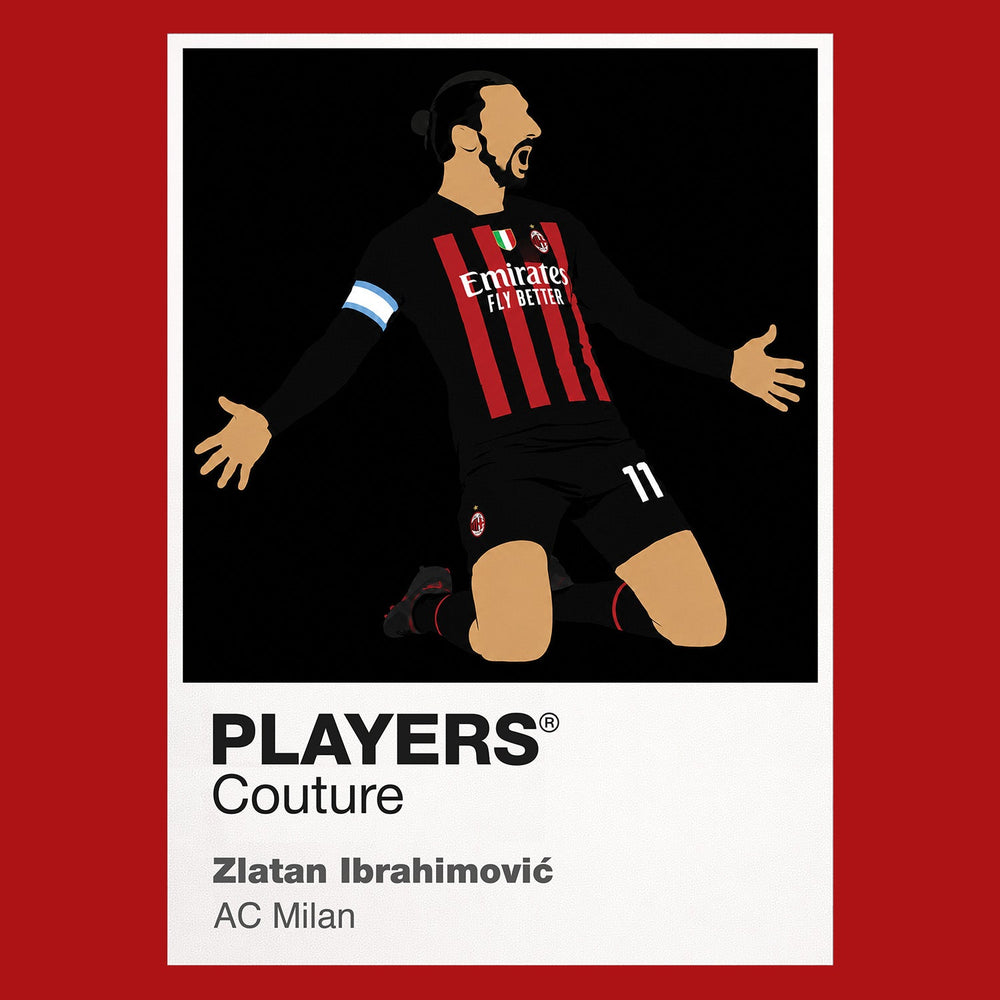 Zlatan Ibrahimović AC Milan red Icon Frame artwork detail