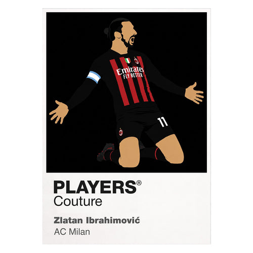 Zlatan Ibrahimović AC Milan white Icon Frame artwork detail