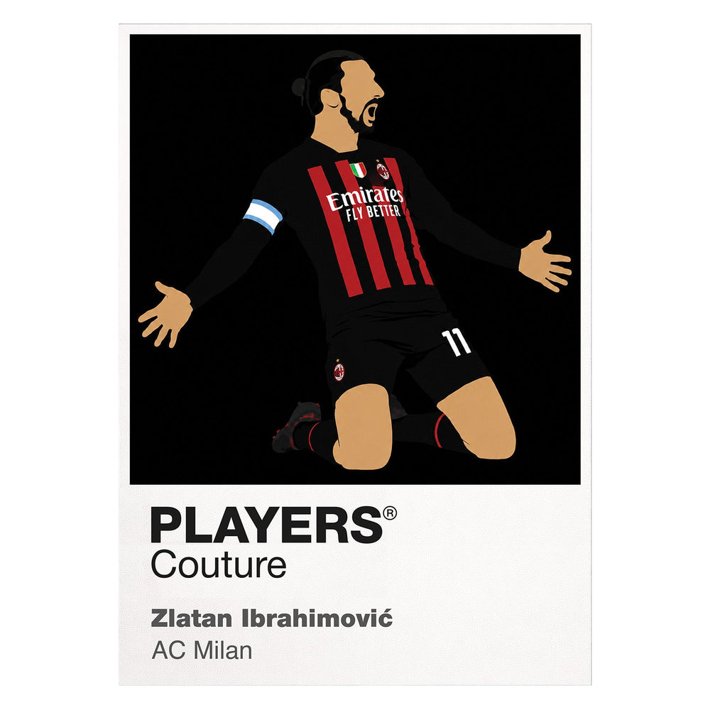 Zlatan Ibrahimović AC Milan white Icon Frame artwork detail