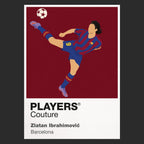 Zlatan Ibrahimović Barcelona black Icon Frame artwork detail