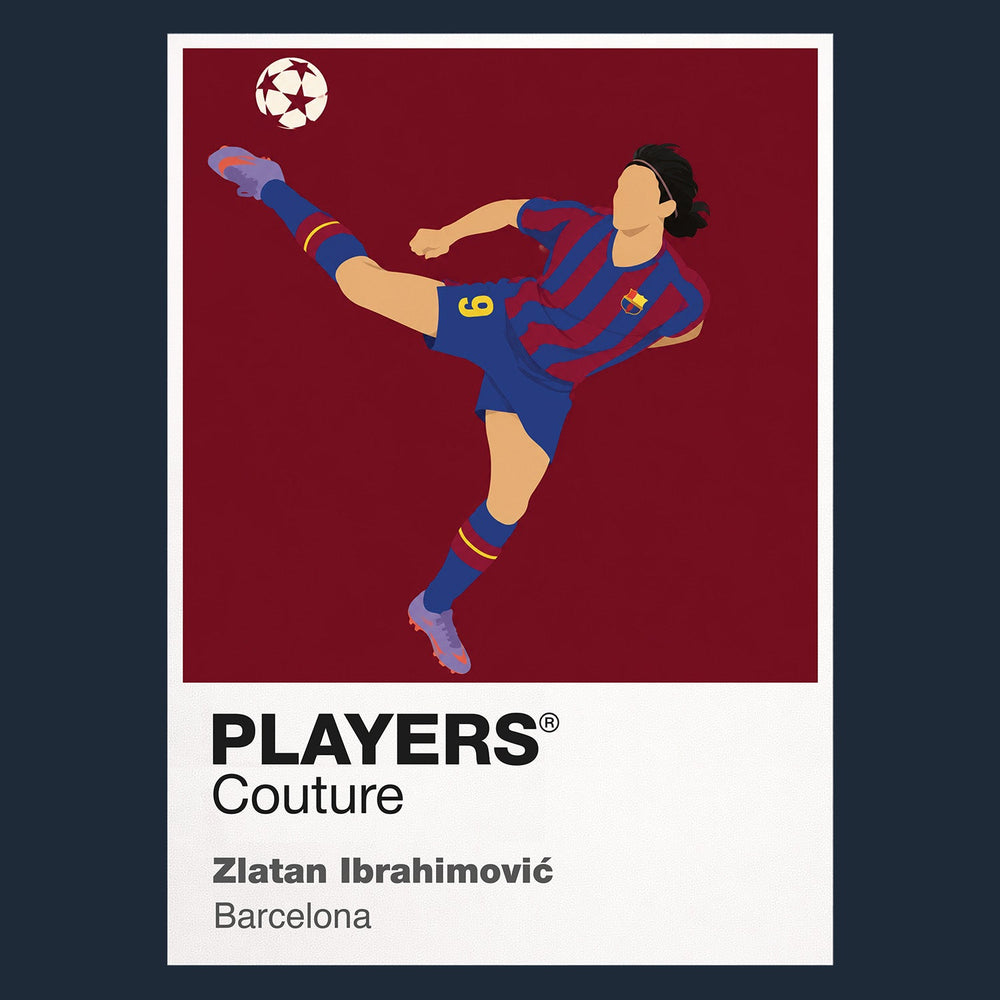 Zlatan Ibrahimović Barcelona navy Icon Frame artwork detail