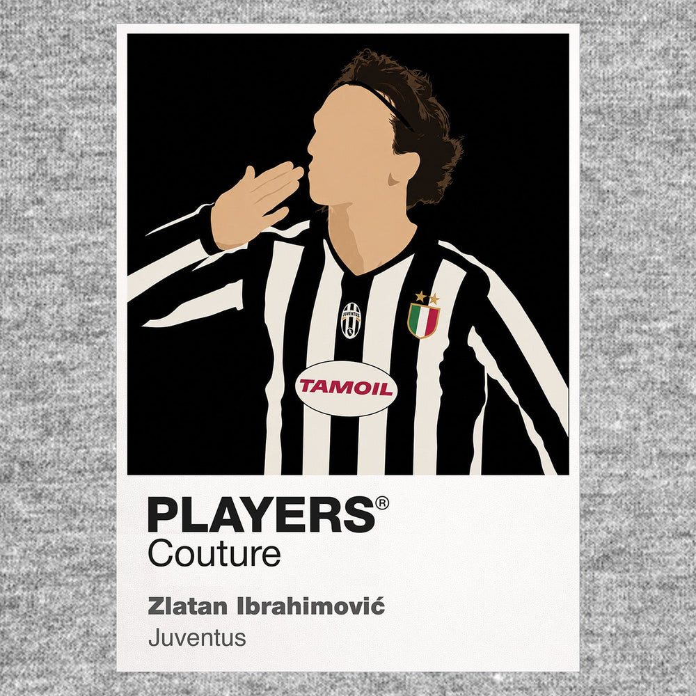 Zlatan Ibrahimović Juventus grey Icon Frame artwork detail