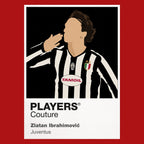 Zlatan Ibrahimović Juventus red Icon Frame artwork detail