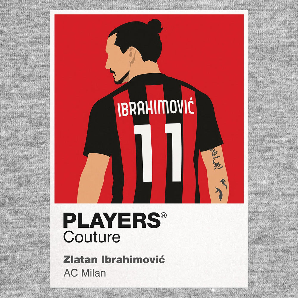 Zlatan Ibrahimović AC Milan grey Icon Frame artwork detail