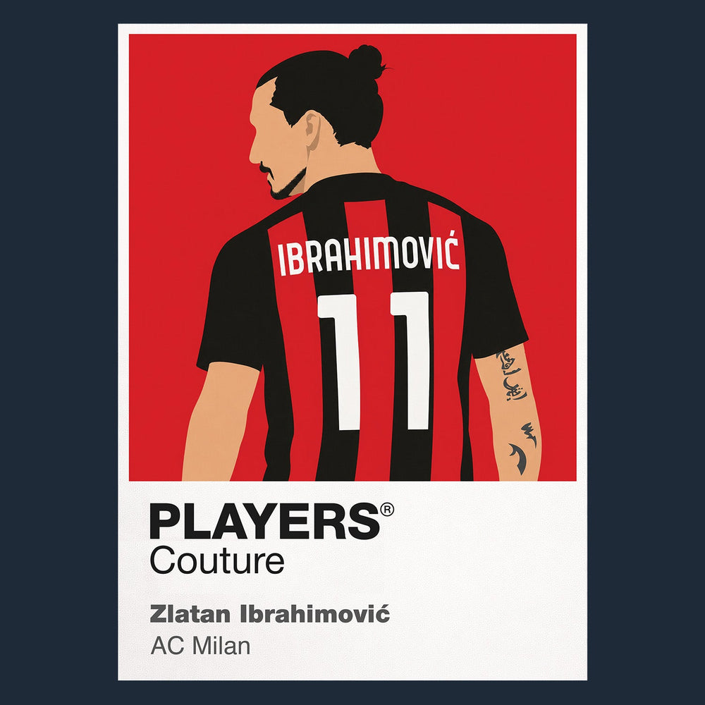 Zlatan Ibrahimović AC Milan navy Icon Frame artwork detail
