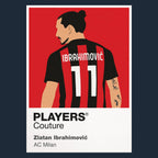 Zlatan Ibrahimović AC Milan navy Icon Frame artwork detail