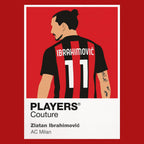 Zlatan Ibrahimović AC Milan red Icon Frame artwork detail