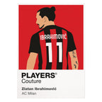 Zlatan Ibrahimović AC Milan white Icon Frame artwork detail