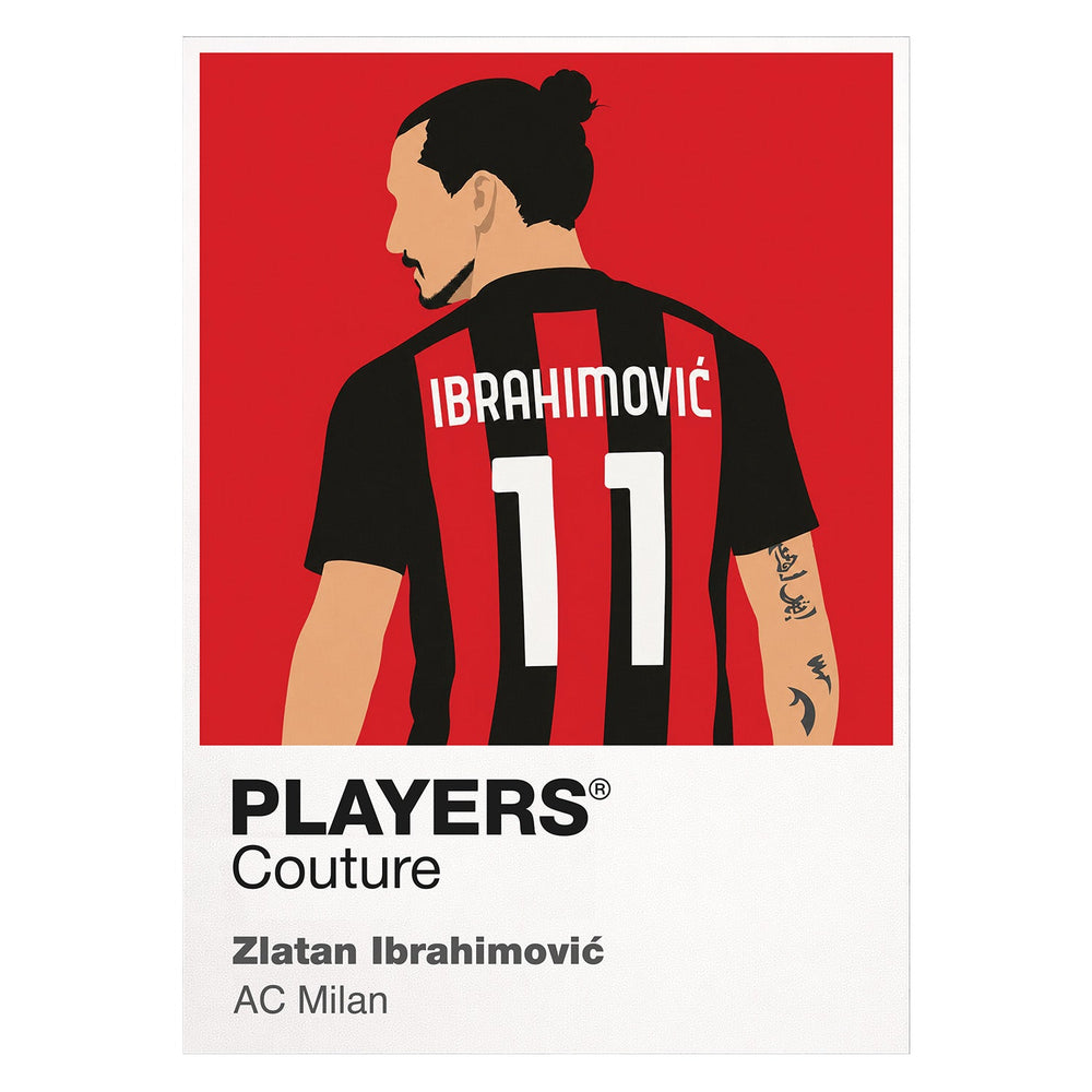 Zlatan Ibrahimović AC Milan white Icon Frame artwork detail