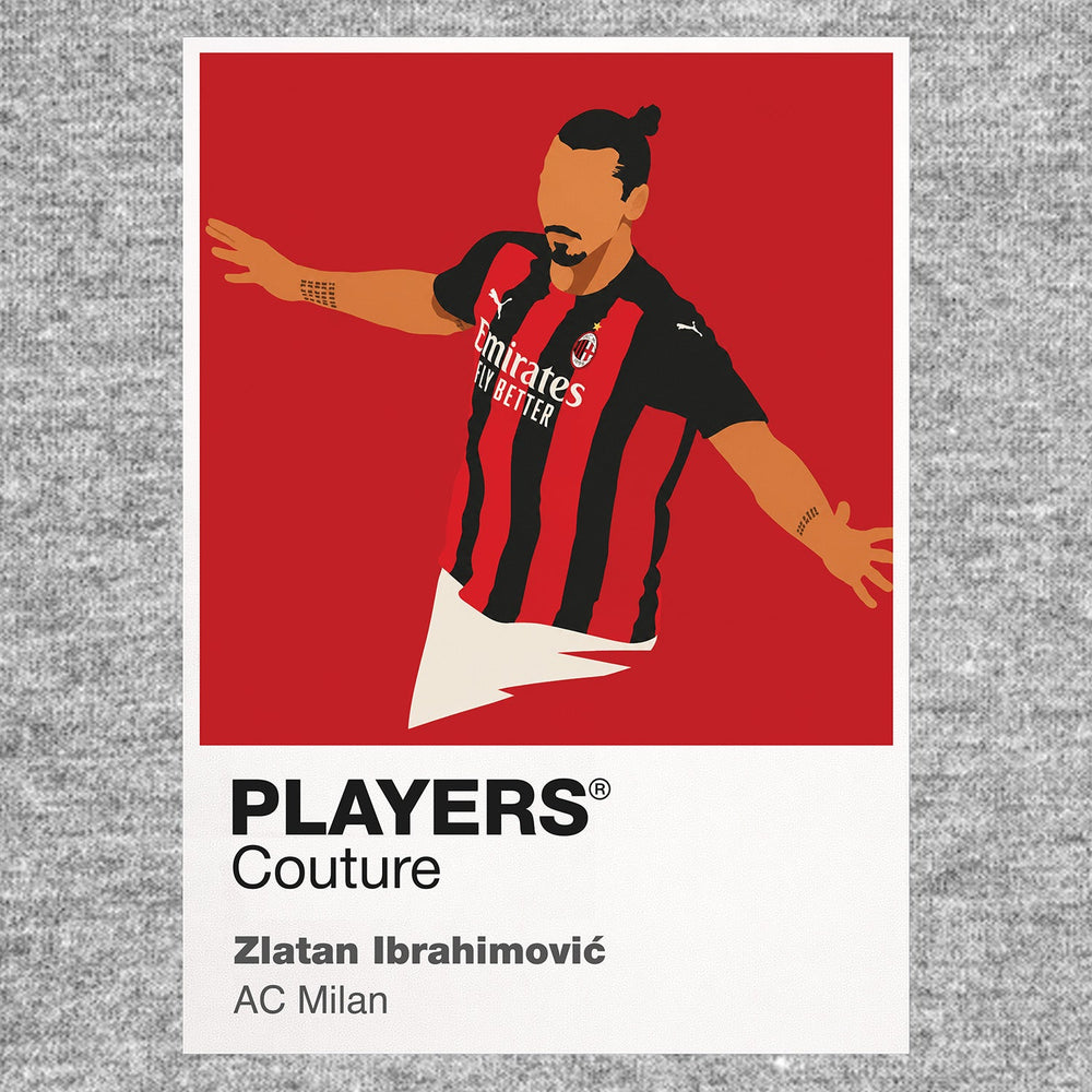 Zlatan Ibrahimovic AC Milan Icon Frame Men's Hoodie — Gray Artwork