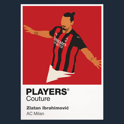 Zlatan Ibrahimovic AC Milan Icon Frame Men's Hoodie — Navy Artwork