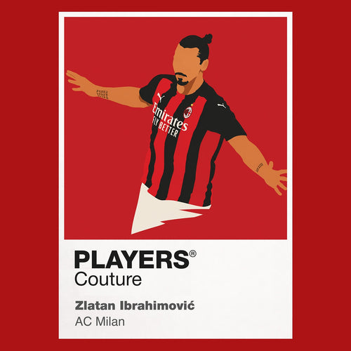 Zlatan Ibrahimovic AC Milan Icon Frame Men's Hoodie — Red Artwork