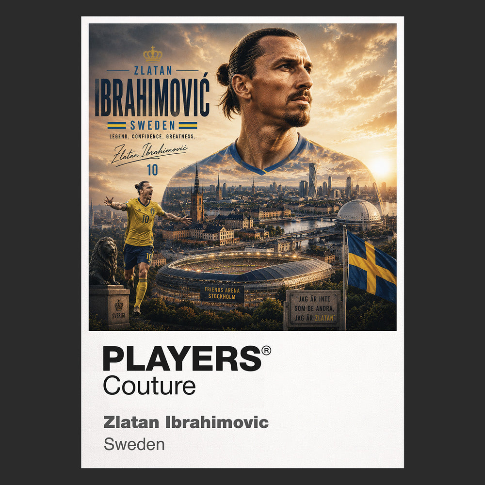 Zlatan Ibrahimovic Sweden Atlas Frame artwork by Players Couture