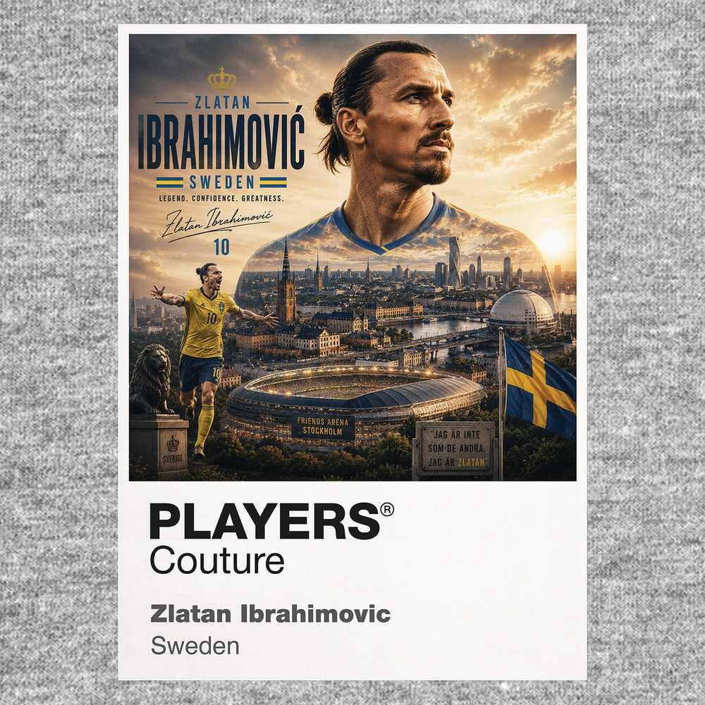 Zlatan Ibrahimovic Sweden Atlas Frame artwork by Players Couture