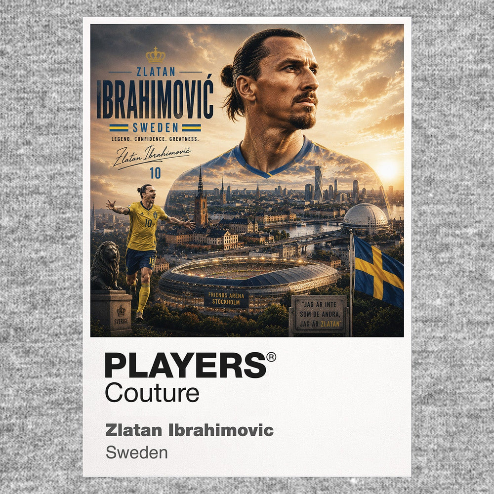 Zlatan Ibrahimovic Sweden Atlas Frame artwork by Players Couture
