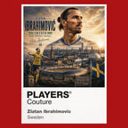 Zlatan Ibrahimovic Sweden Atlas Frame artwork by Players Couture