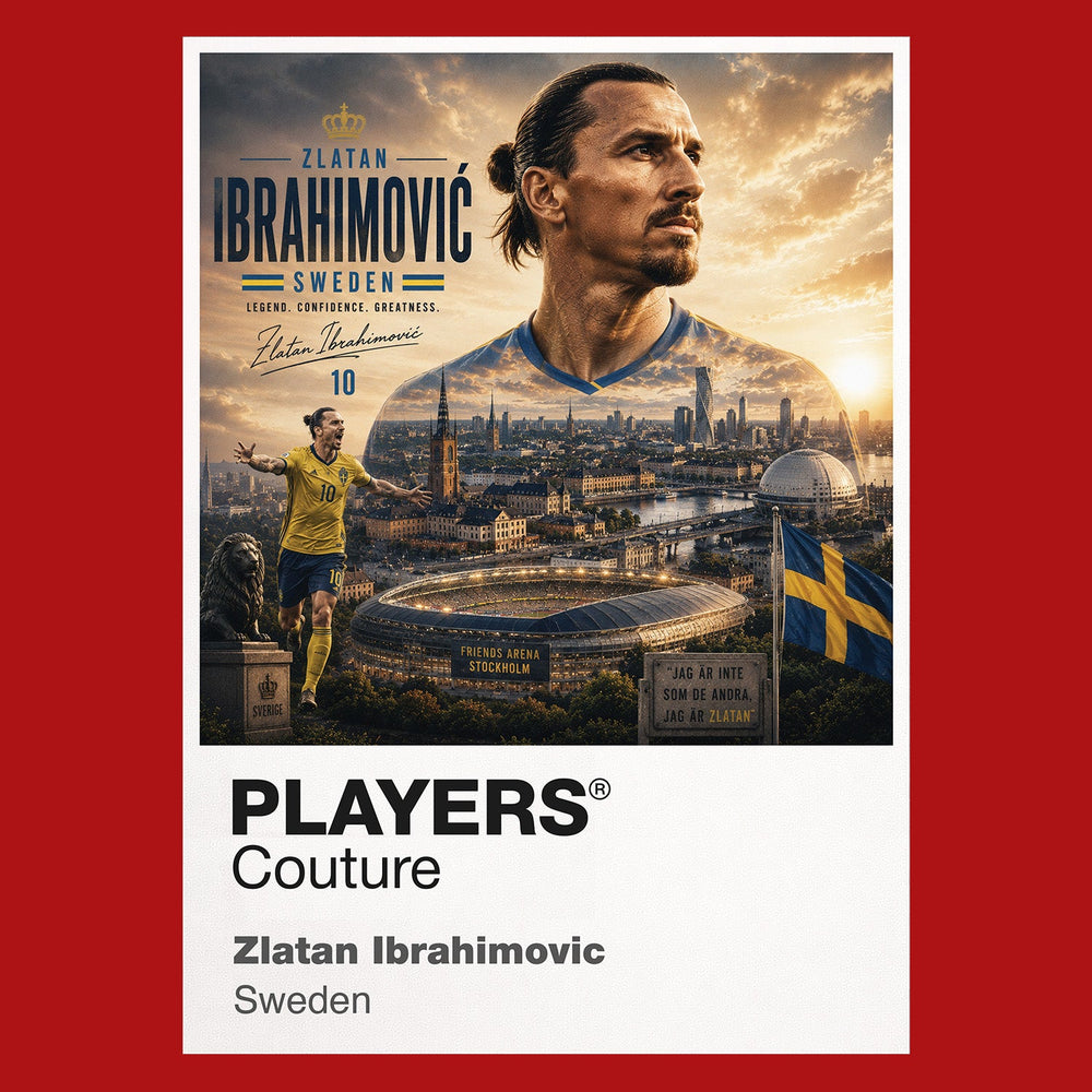 Zlatan Ibrahimovic Sweden Atlas Frame artwork by Players Couture