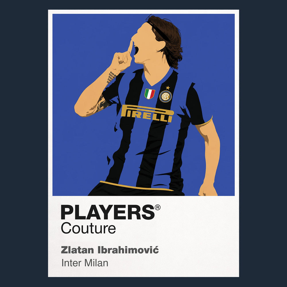 Zlatan Ibrahimović Inter Milan navy Icon Frame artwork detail