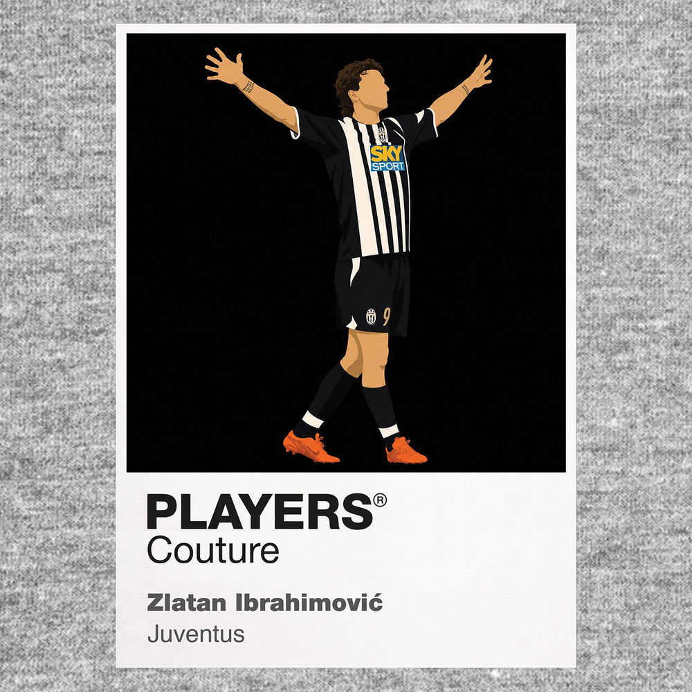 Zlatan Ibrahimović Juventus grey Icon Frame artwork detail