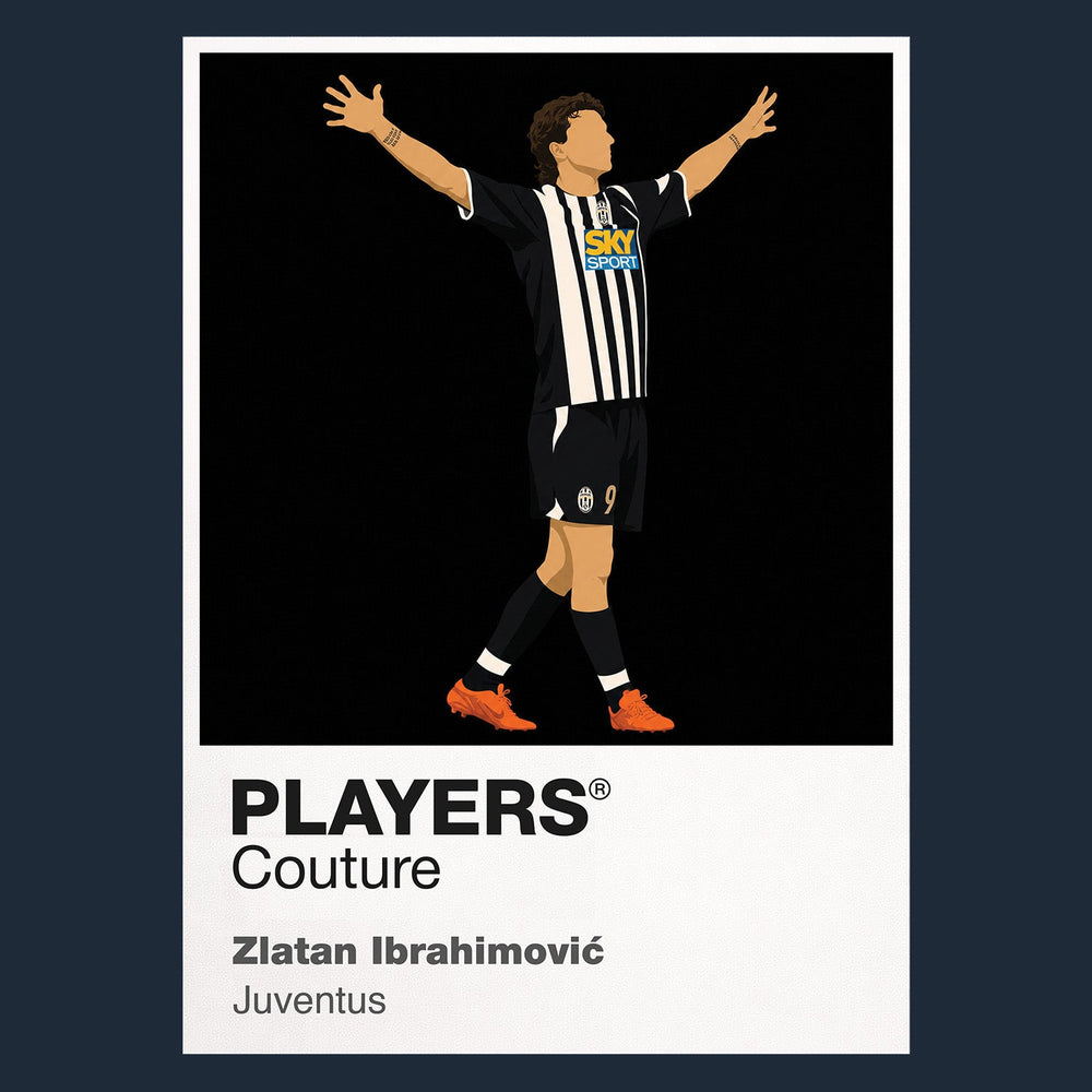 Zlatan Ibrahimović Juventus navy Icon Frame artwork detail