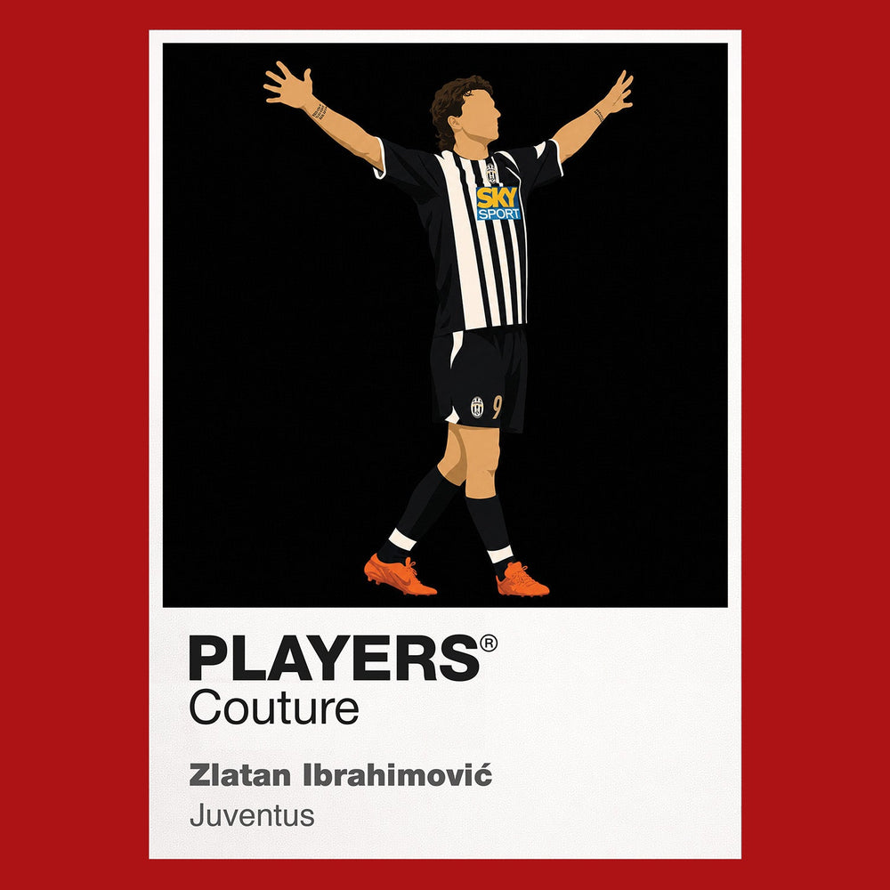 Zlatan Ibrahimović Juventus red Icon Frame artwork detail