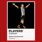Zlatan Ibrahimović Juventus red Icon Frame artwork detail