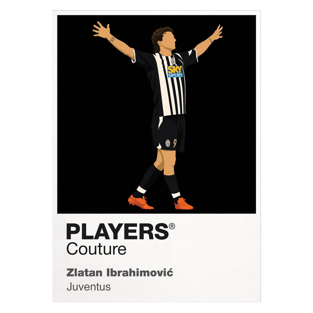 Zlatan Ibrahimović Juventus white Icon Frame artwork detail