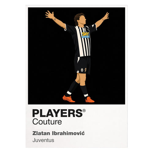 Zlatan Ibrahimović Juventus white Icon Frame artwork detail