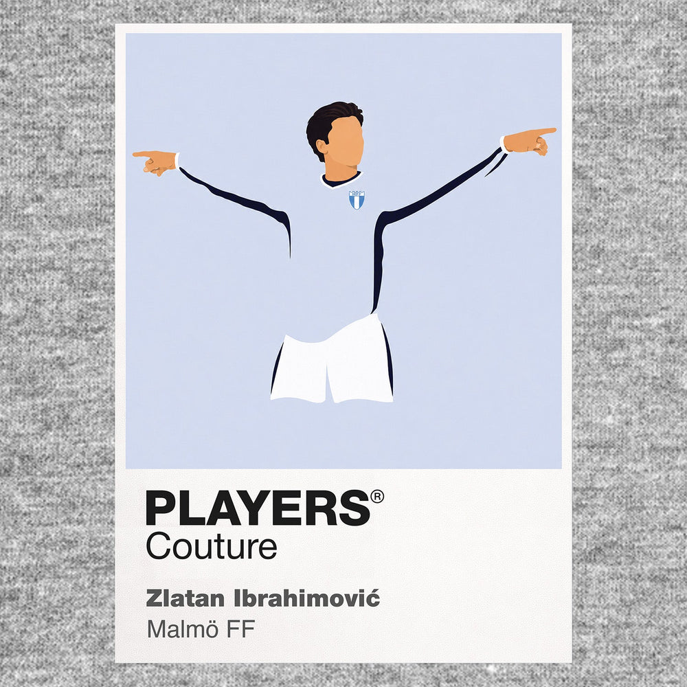 Zlatan Ibrahimović Malmö FF grey Icon Frame artwork detail