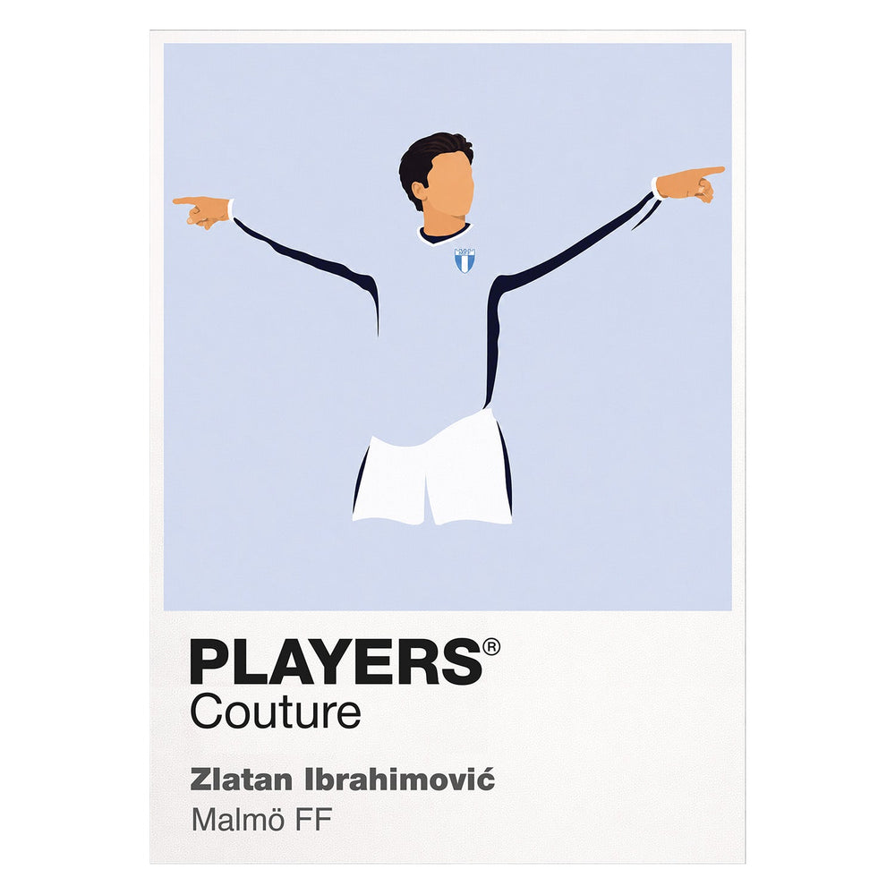 Zlatan Ibrahimović Malmö FF white Icon Frame artwork detail