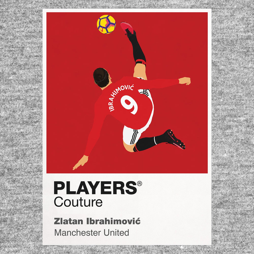 Zlatan Ibrahimović Manchester United grey Icon Frame artwork detail