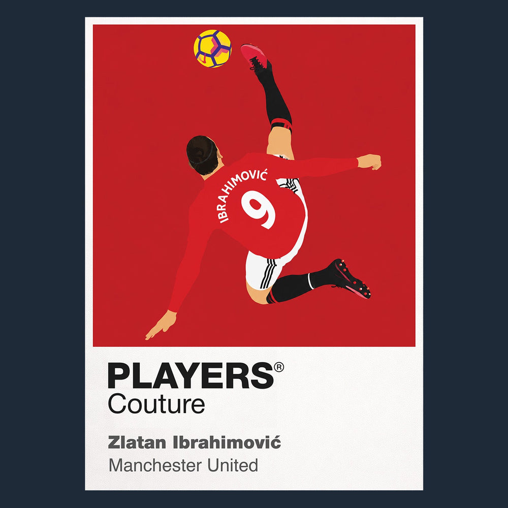 Zlatan Ibrahimović Manchester United navy Icon Frame artwork detail