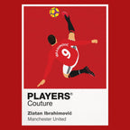 Zlatan Ibrahimović Manchester United red Icon Frame artwork detail
