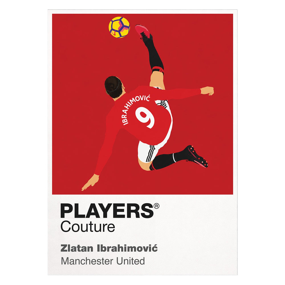 Zlatan Ibrahimović Manchester United white Icon Frame artwork detail