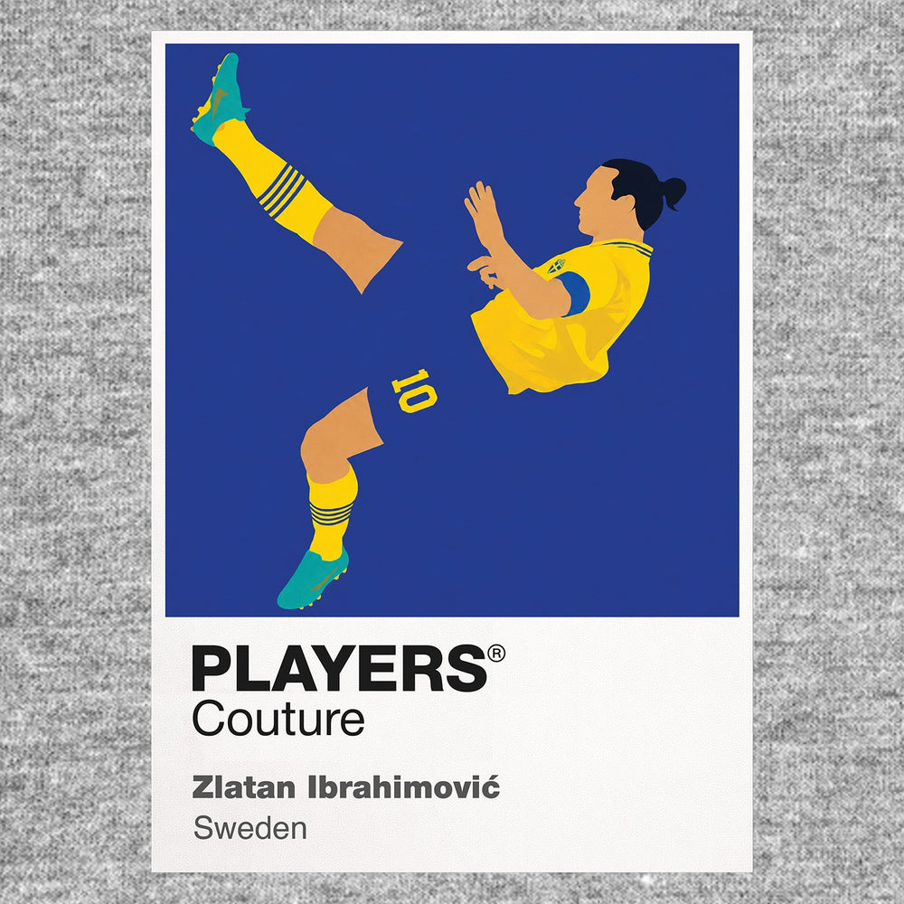 Zlatan Ibrahimović Sweden grey Icon Frame artwork detail