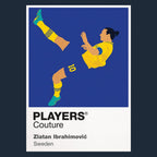 Zlatan Ibrahimović Sweden navy Icon Frame artwork detail